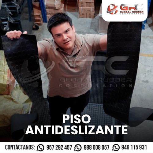 Pisos antideslizantes de caucho para construcción e industria