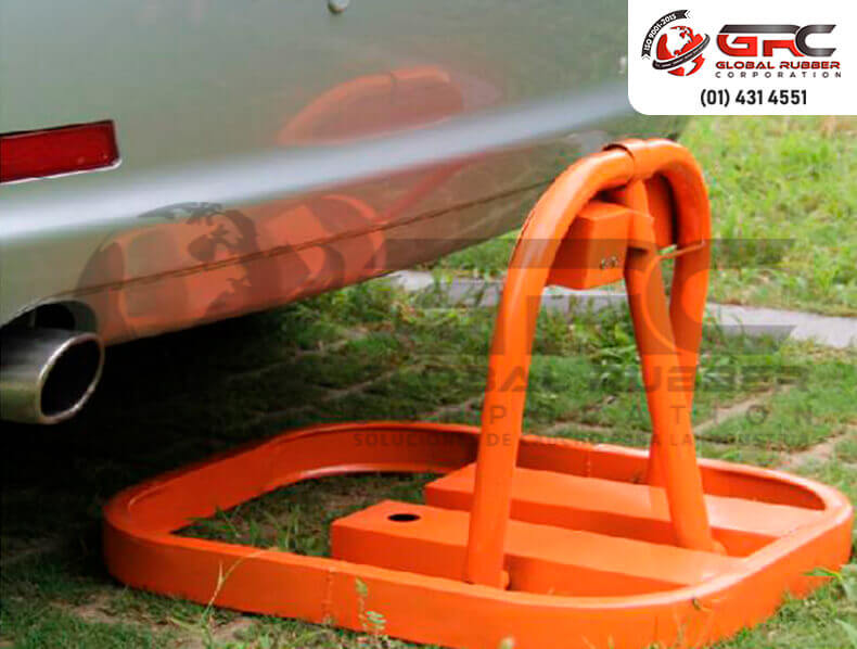 Bloqueador metálico de estacionamiento