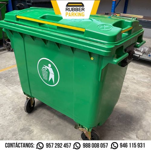 Contenedor 660 litros gris