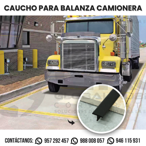 Perfil en T de caucho industrial