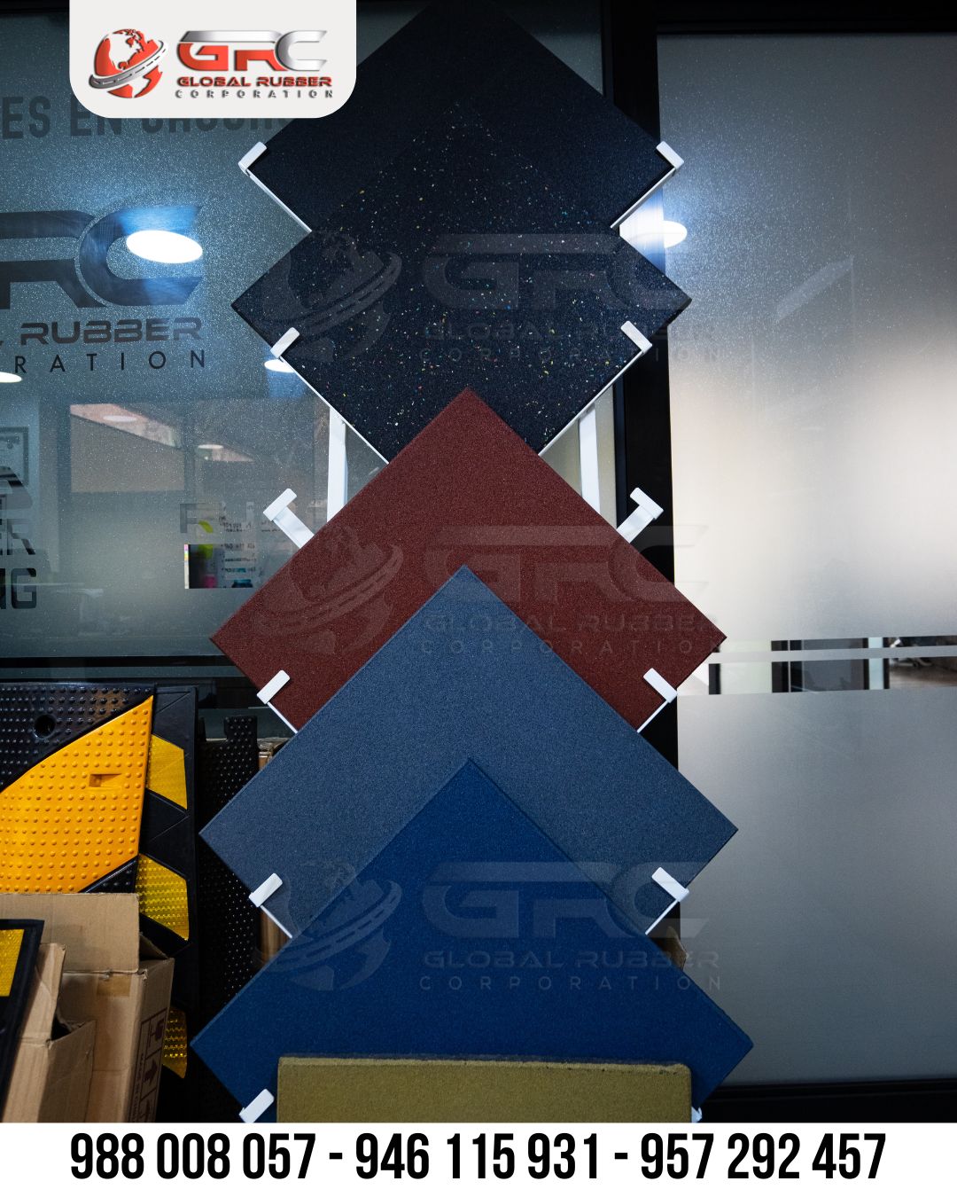 Baldosas de Caucho en Colores